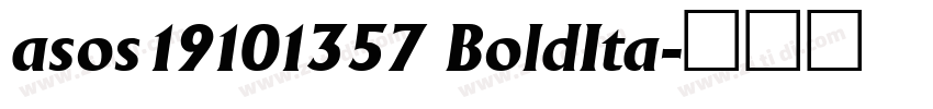 asos19101357 BoldIta字体转换